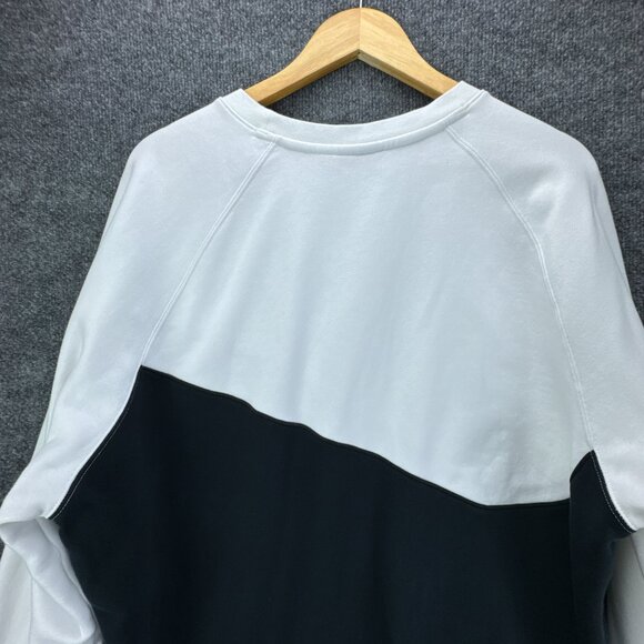 Nike Sweatshirt Mens Extra Large Black White Pullover Crewneck Center Swoosh - Picture 6 of 11